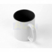 Кружка белая с черной внутренней поверхностью