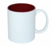 Кружка белая с бордовой внутренней поверхностью